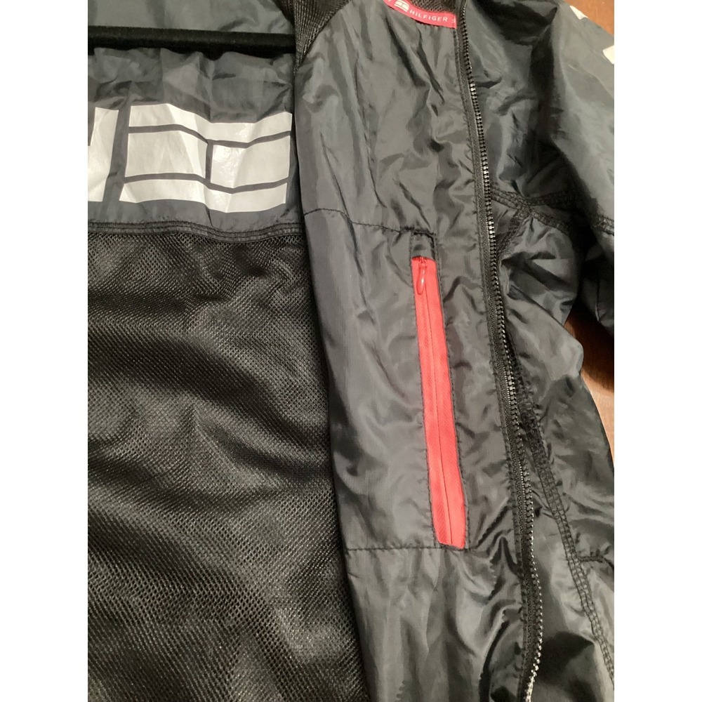 Tommy Hilfiger Sport Windbreaker Jacket Women's Black Full Zip Lightweight - Picture 7 of 12